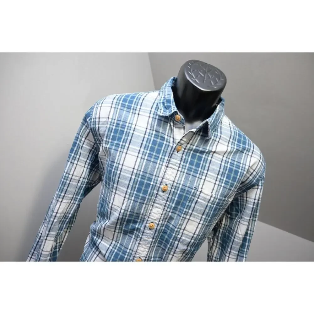 J Crew Casual Plaid Dress Shirt Button Up Front Pocket Long Sleeve Mens Sz Large